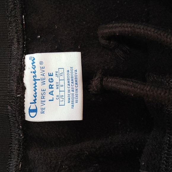 Champion logo all over reverse knit joggers.  Sz LG used good condition. - Picture 6 of 7